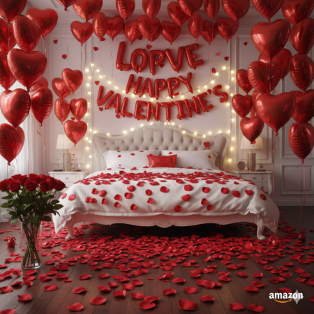 Top Valentine’s Day Amazon Decorations for the USA, Canada, UK, Australia & Germany: The #1 Red Heart Balloon & Rose Petal Set Everyone Is Buying