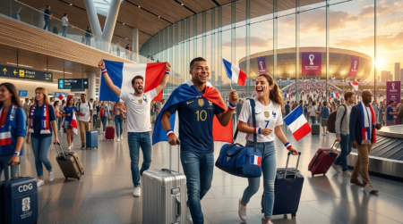 France vs Northern Ireland World Cup 2026 travel guide featuring football fans arriving at airport before tournament matches