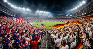 USA vs Germany World Cup 2026 is one of the most anticipated friendly matchups as both nations prepare for the biggest tournament in football history opening June 11 in North America. USA vs Germany World Cup 2026 fans inside stadium