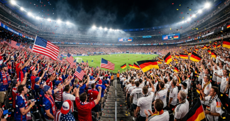 USA vs Germany World Cup 2026 fans inside stadium